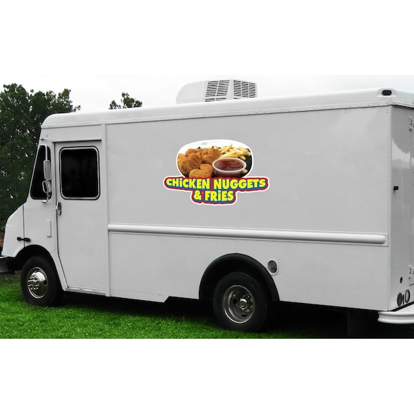 Signmission Safety Sign, 9 in Height, Vinyl, 6 in Length, Chicken Nuggets & Fries, 12-Chicken Nuggets & Fries D-DC-12-Chicken Nuggets & Fries - main